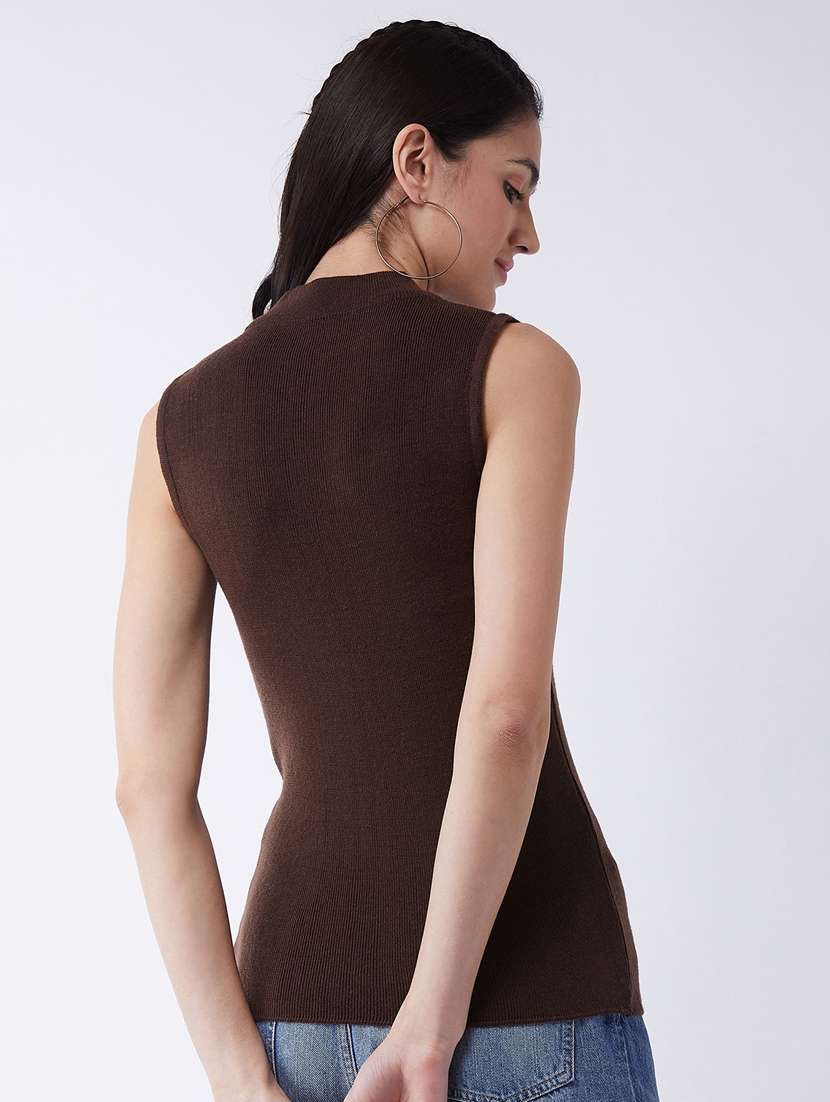 women sleeveless solid regular pullover - 20436522 -  Standard Image - 1