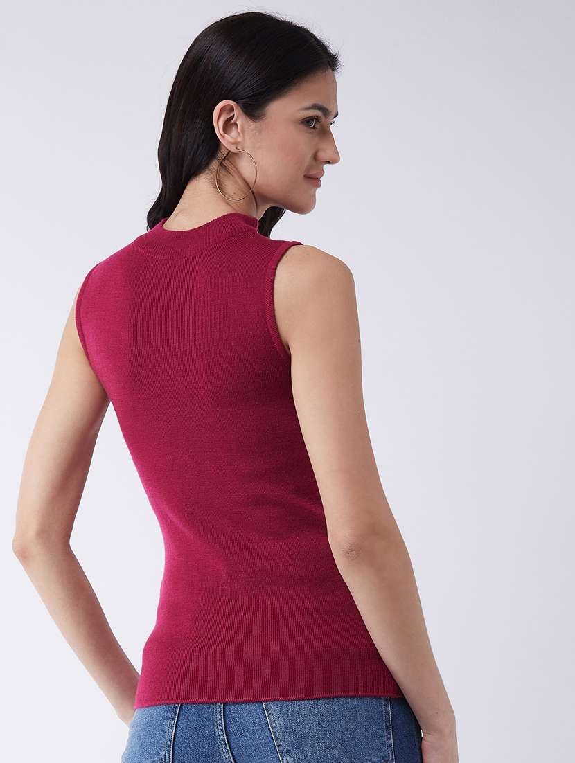 women sleeveless solid regular pullover - 20436536 -  Standard Image - 1