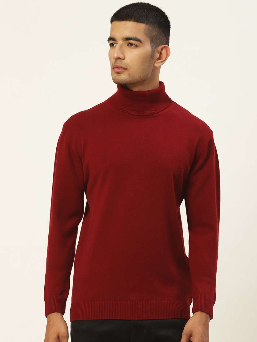 men long sleeved solid pullover