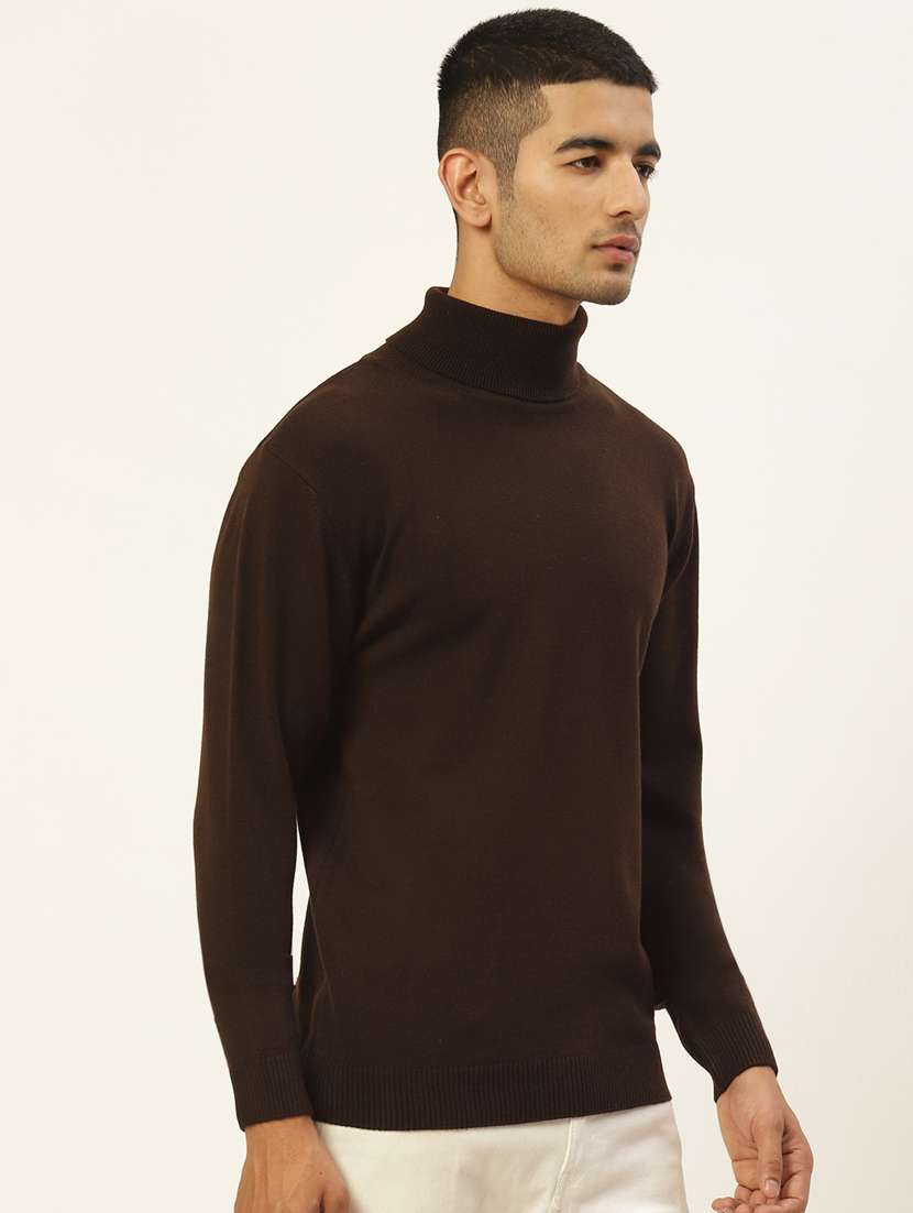 men long sleeved solid pullover - 20436548 - Standard Image - 1
