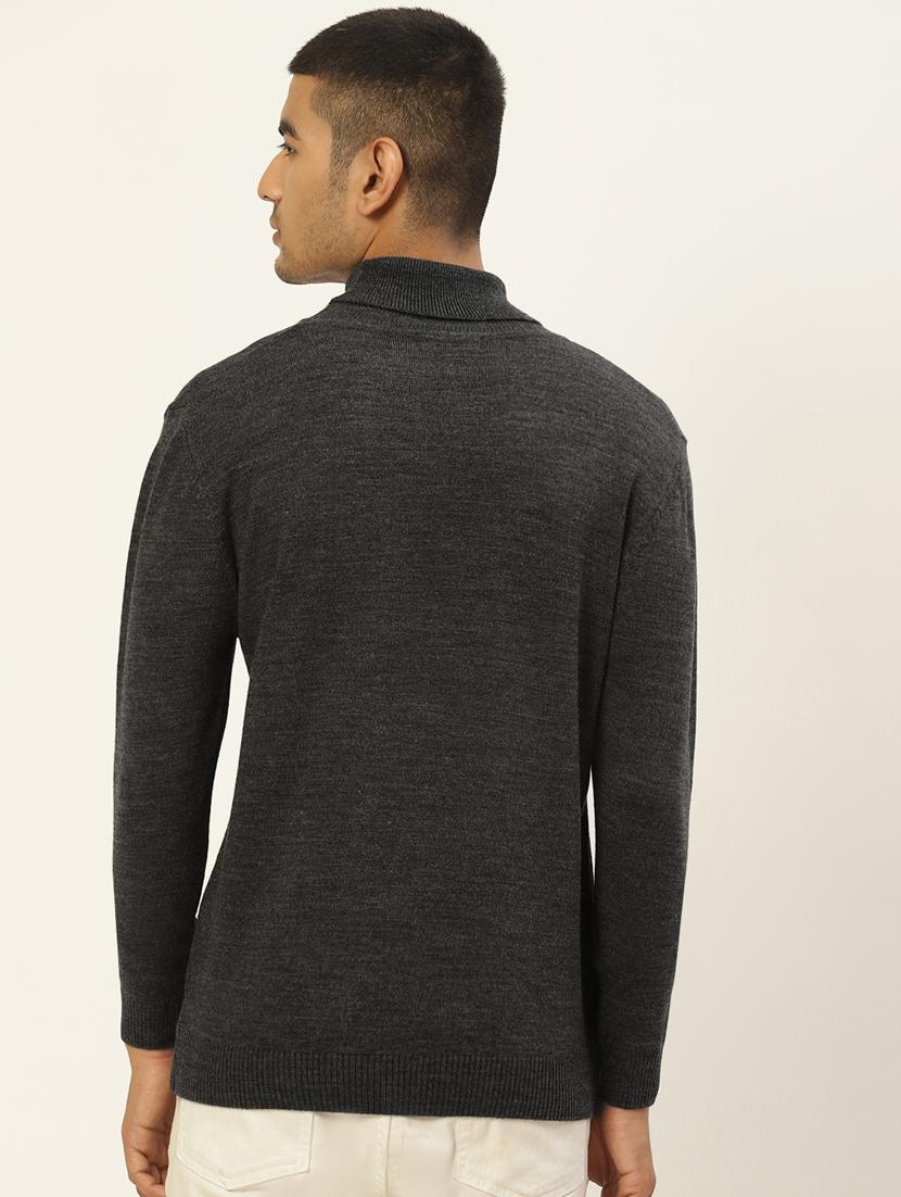men long sleeved solid pullover - 20436549 - Standard Image - 1