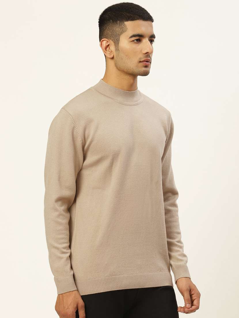men long sleeved solid pullover - 20436551 -  Standard Image - 1