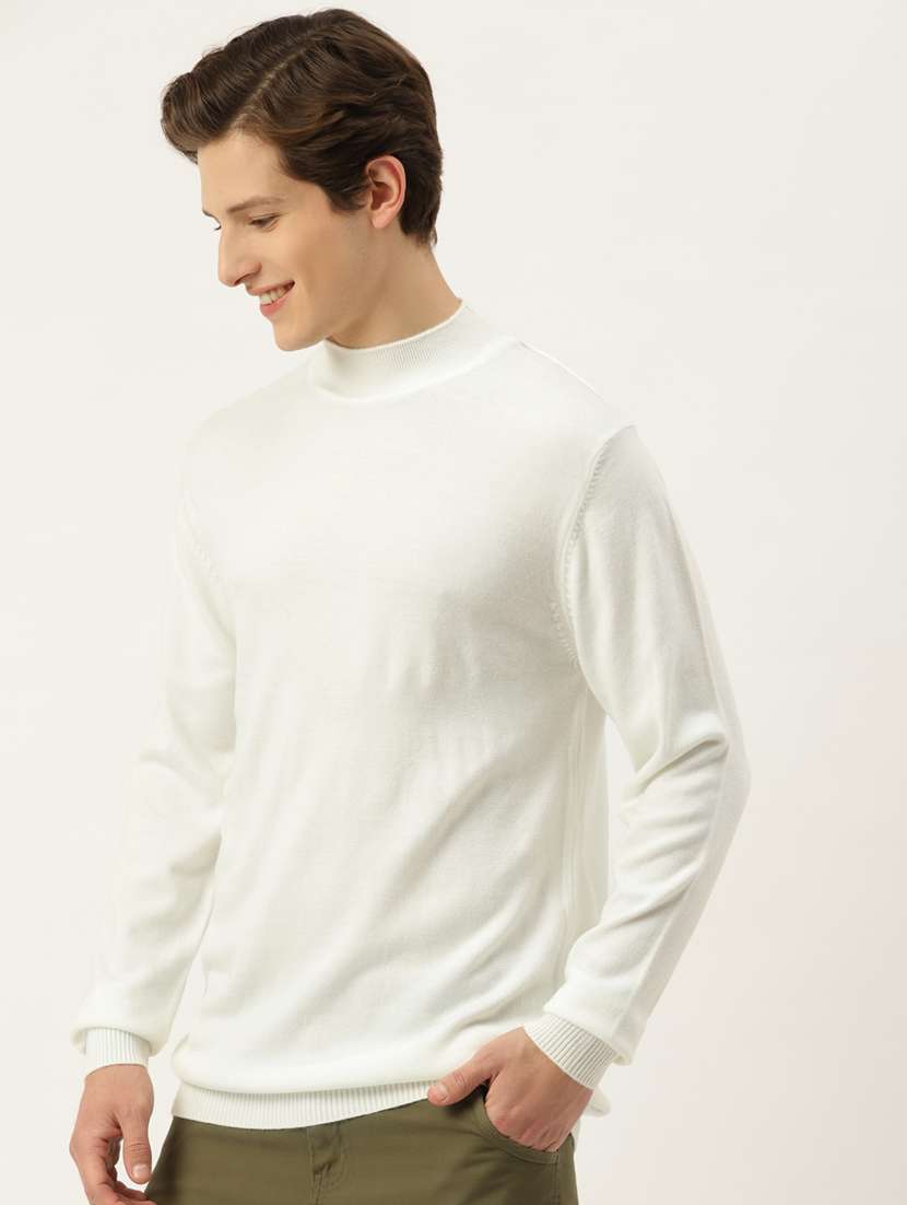 men long sleeved solid pullover - 20436552 - Standard Image - 1
