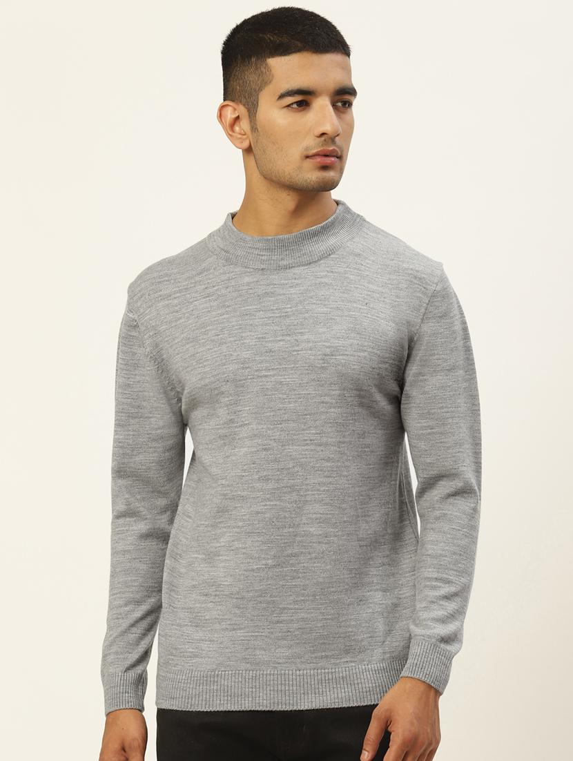 men long sleeved solid pullover - 20436555 - Zoom Image - 0