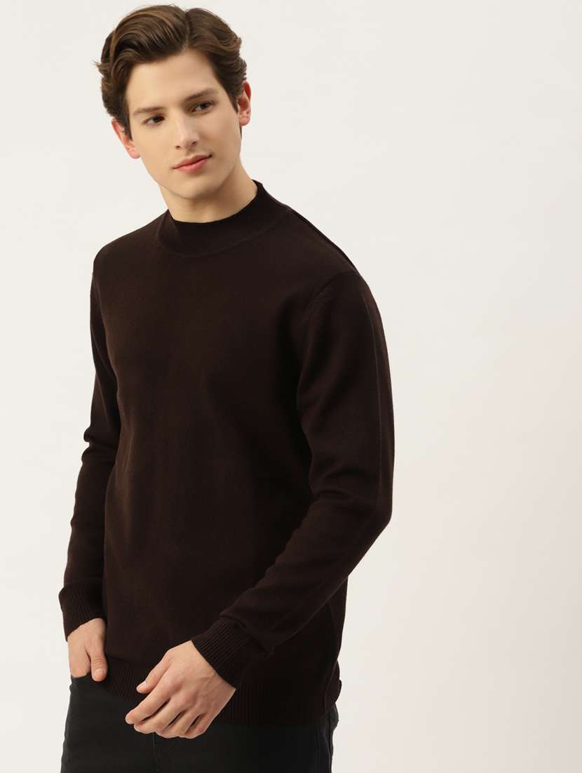 men long sleeved solid pullover - 20436559 -  Standard Image - 1