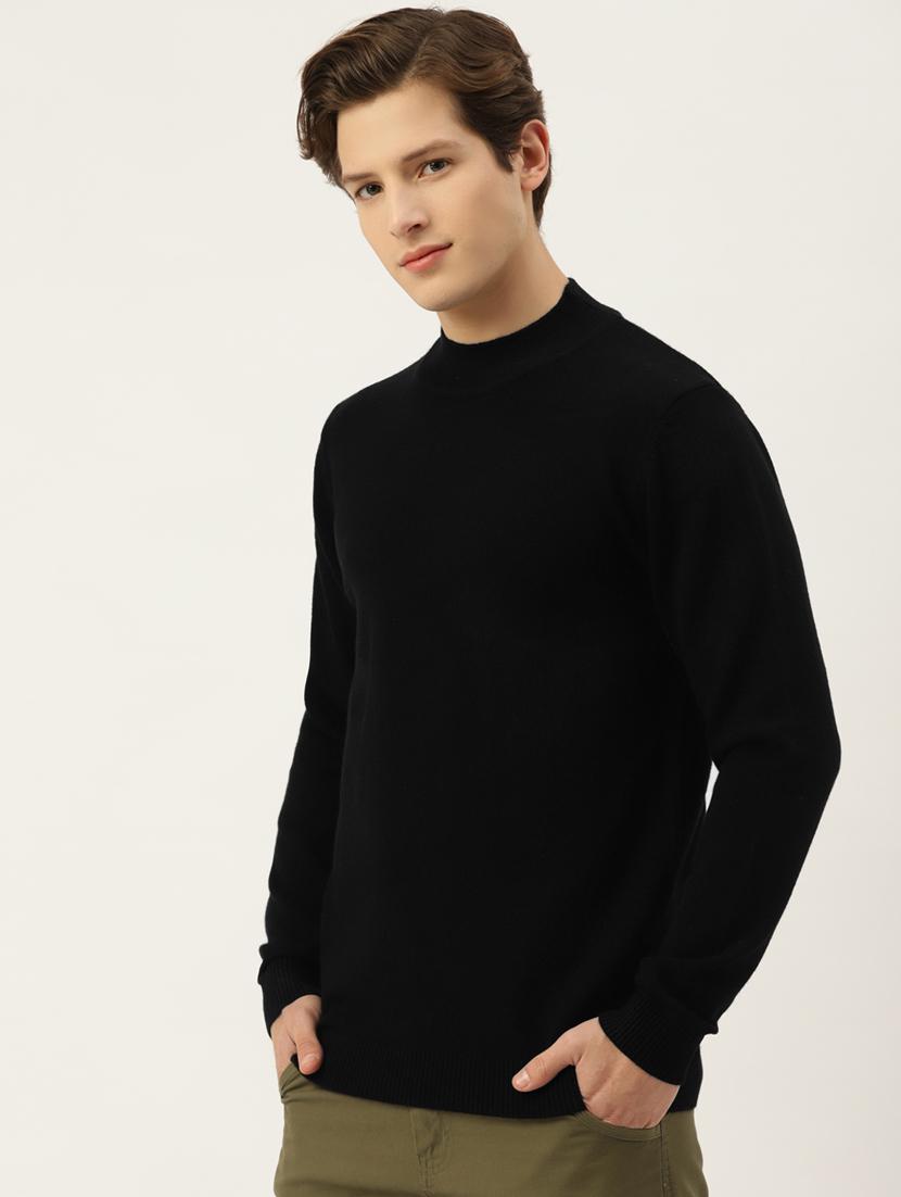 men long sleeved solid pullover - 20436560 - Standard Image - 1