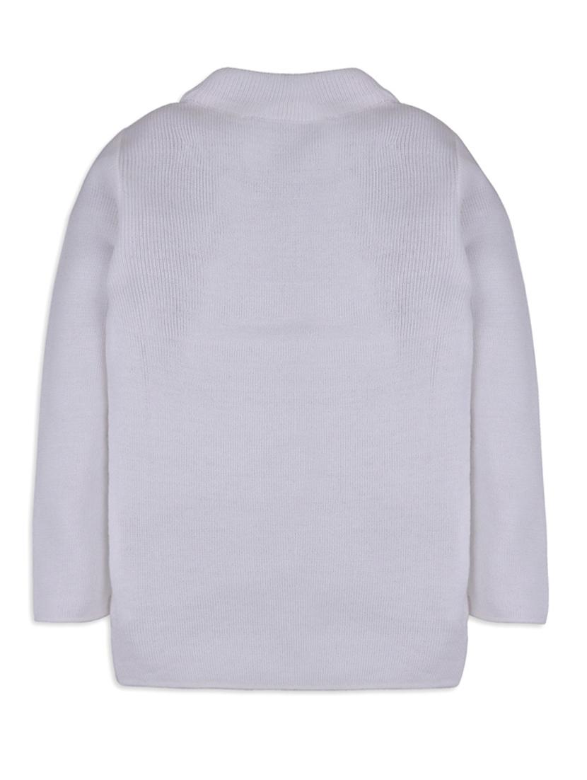 white solid long sleeves sweater - 20436562 - Standard Image - 1