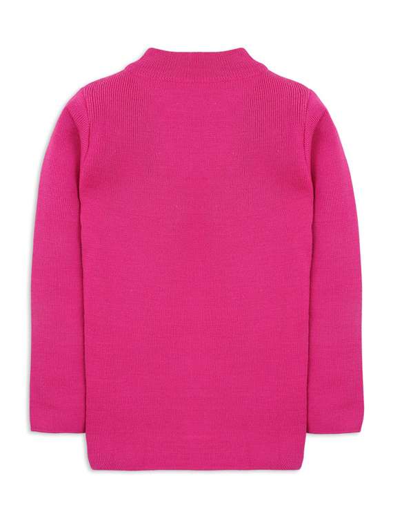 pink solid long sleeves sweater - 20436566 - Standard Image - 1