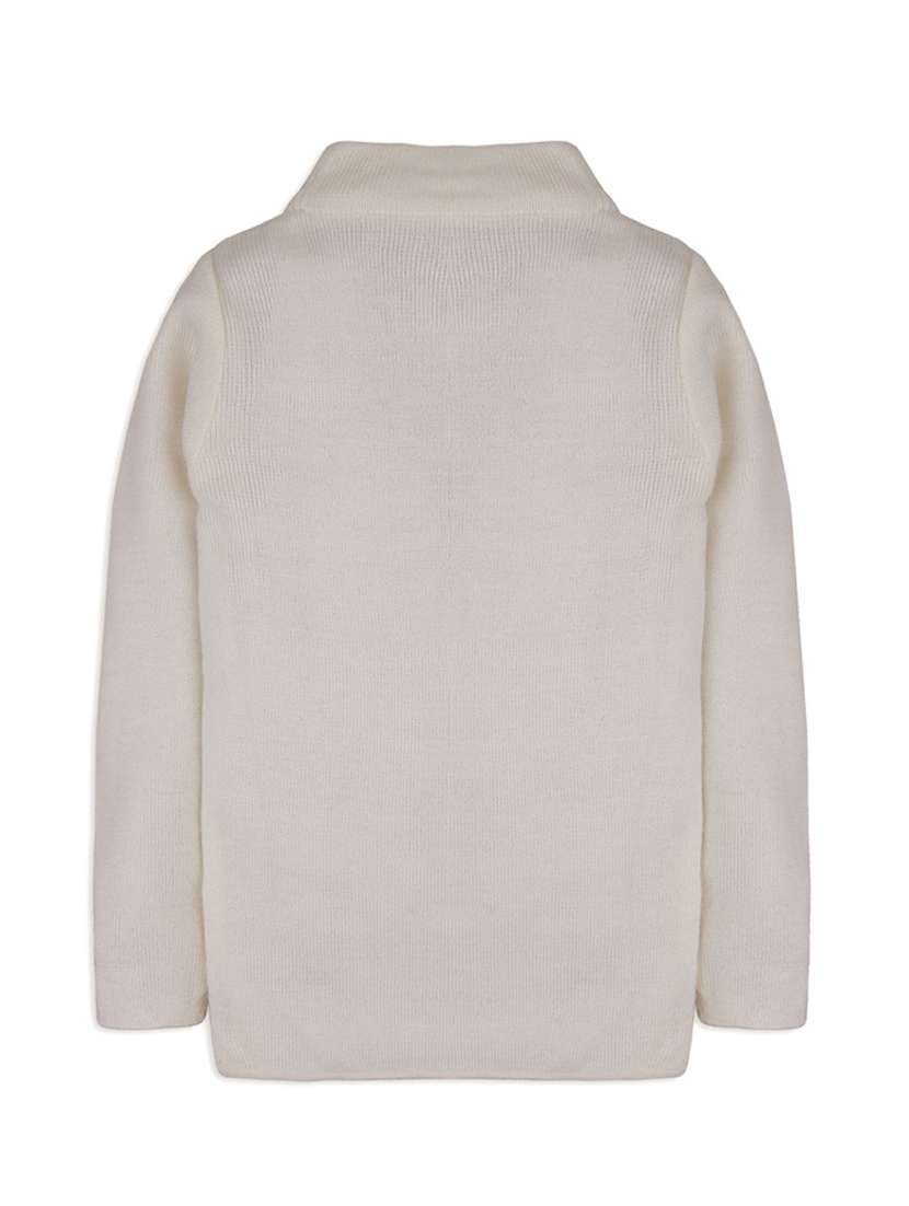 white solid long sleeves sweater - 20436569 -  Standard Image - 1