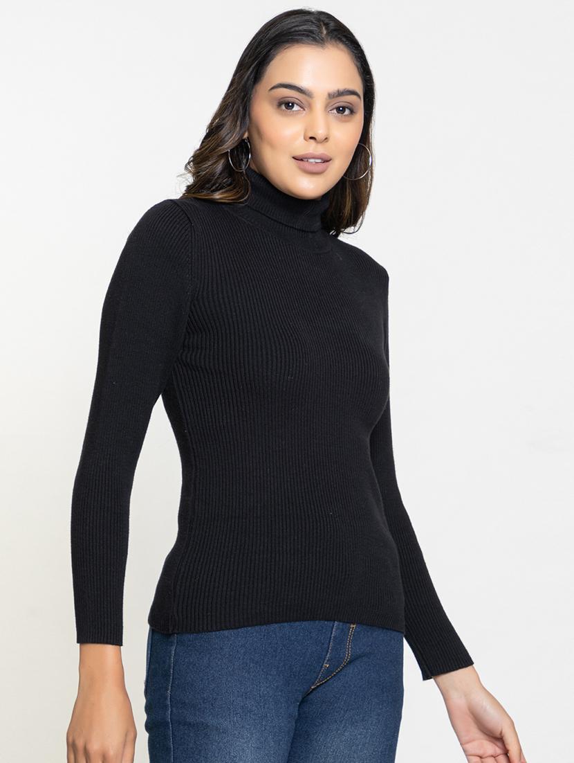 women long sleeved solid regular pullover - 20436603 - Standard Image - 1