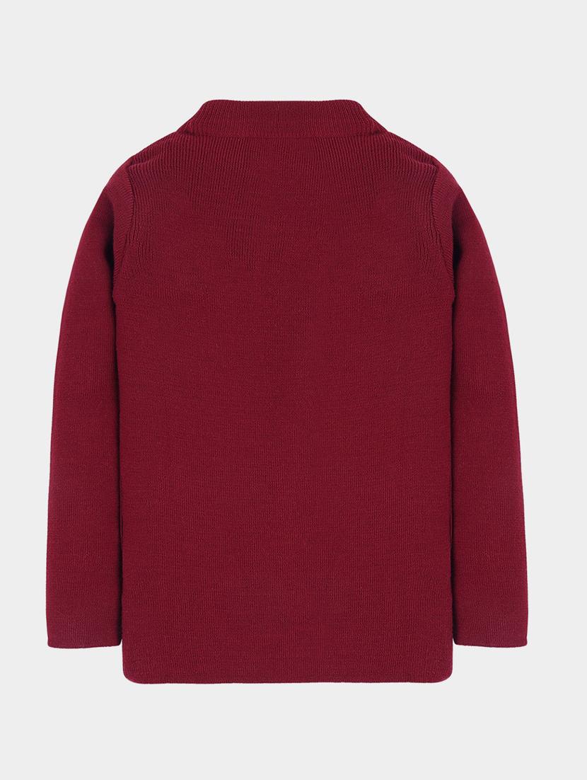 boys high neck solid sweater - 20436606 - Standard Image - 1