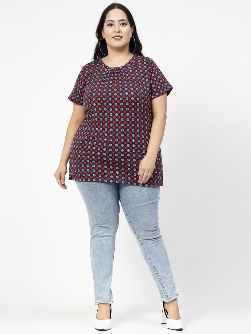 women's front print round neck t-shirt - 20439371 - Standard Image - 4