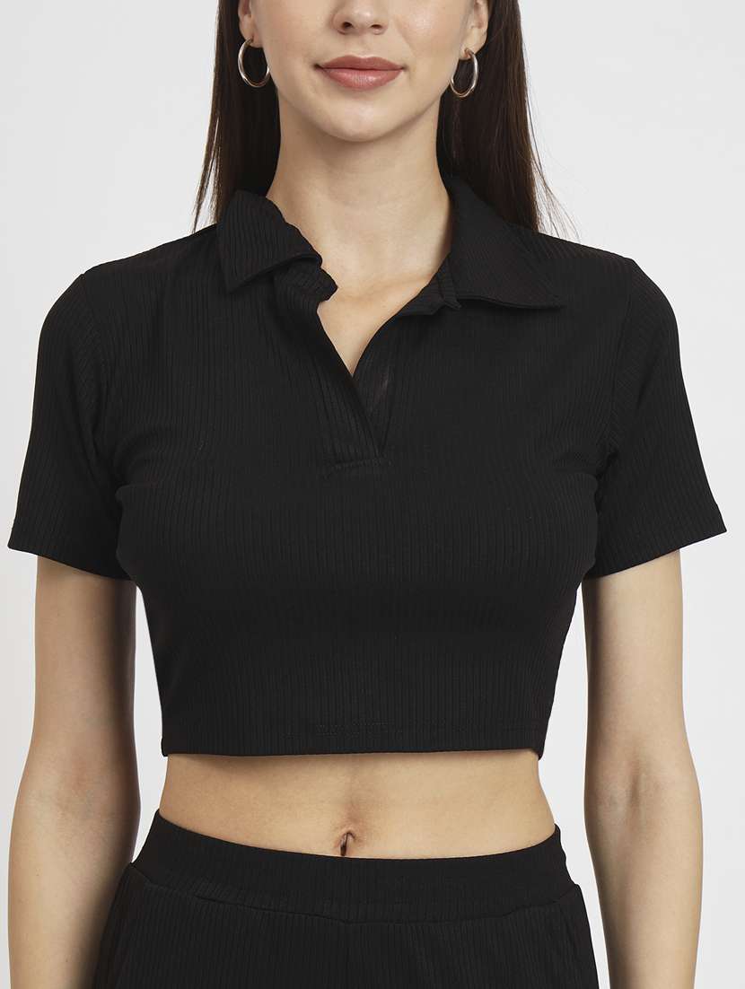 women solid top and trouser co-ord set - 20444571 - Standard Image - 6