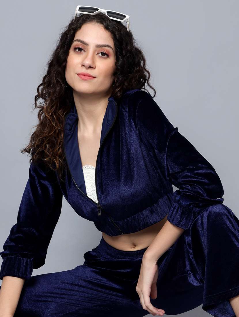 women solid top and trouser co-ord set - 20444576 -  Standard Image - 4