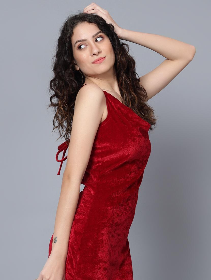 women solid cowl neck bodycon dress - 20444588 - Standard Image - 4