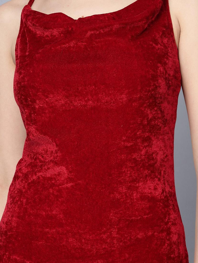 women solid cowl neck bodycon dress - 20444588 - Standard Image - 6