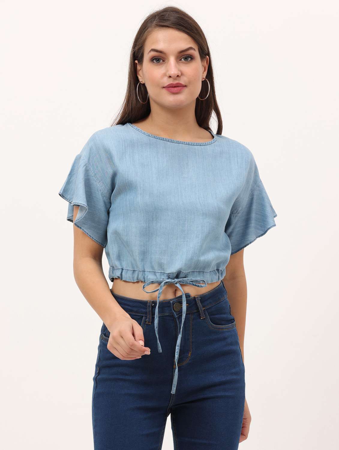 denim crop top