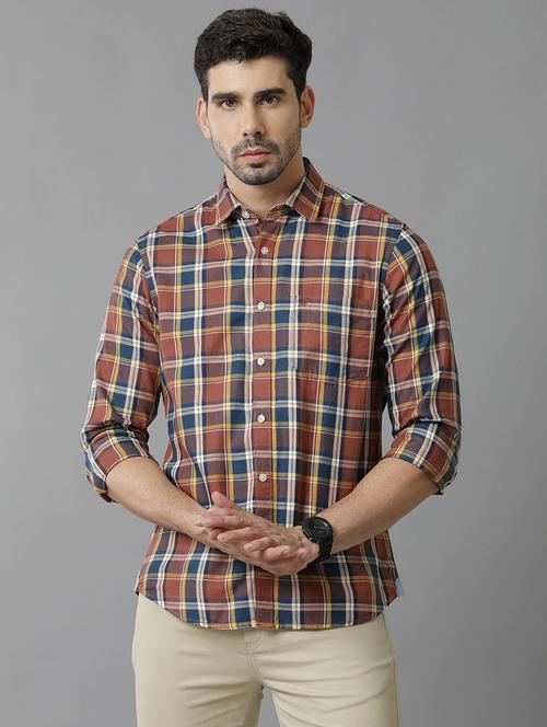 red cotton casual shirt - 20446024 -  Standard Image - 0