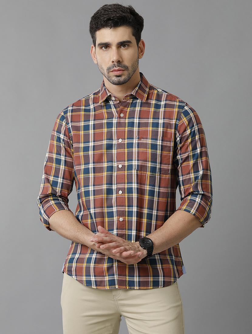 red cotton casual shirt - 20446024 -  Zoom Image - 0
