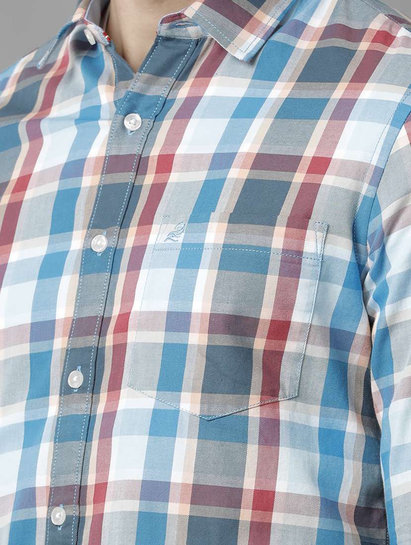 turquoise cotton casual shirt - 20446034 -  Standard Image - 4