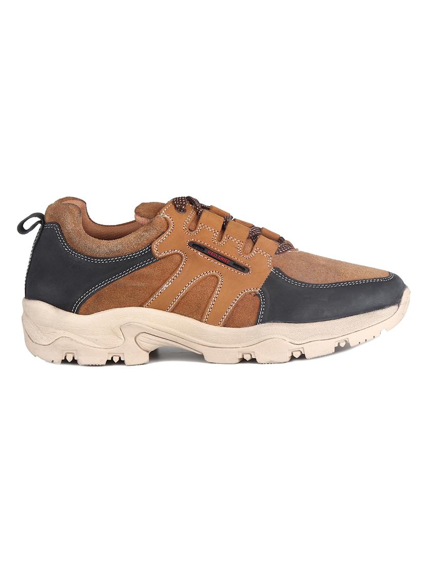 tan leather lace up shoes - 20446802 - Standard Image - 1