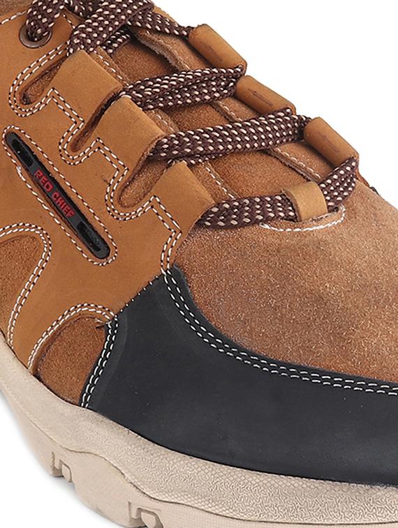 tan leather lace up shoes - 20446802 - Standard Image - 4