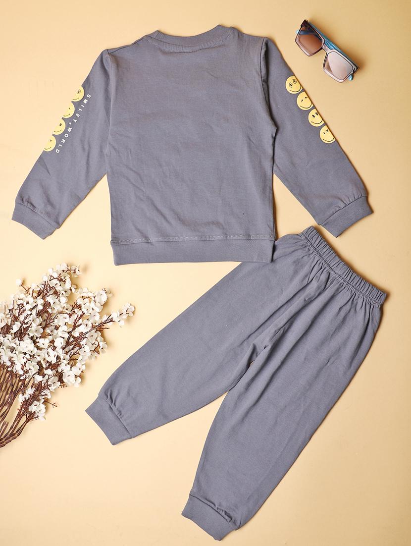 grey cotton suit sets twin & dungree - 20447383 - Standard Image - 1