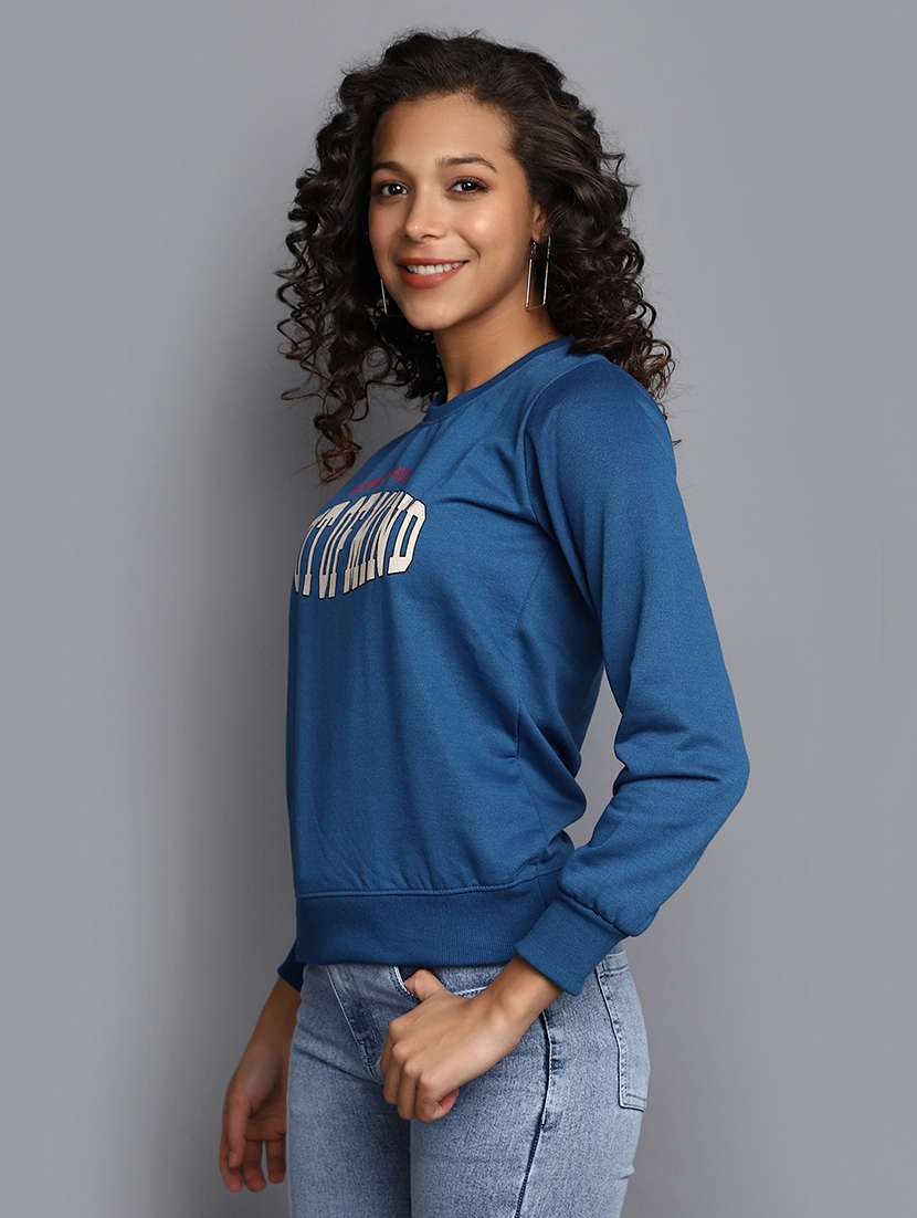 blue wool chest print sweatshirt - 20448251 -  Standard Image - 1