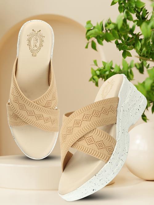 beige slip on wedges - 20448560 -  Standard Image - 0
