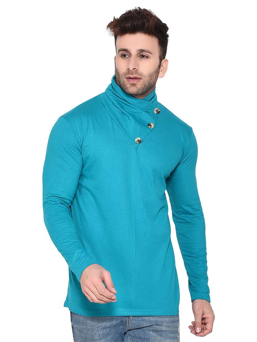 men long sleeve solid t-shirt