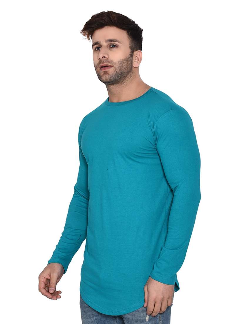 men long sleeved solid regular t-shirt - 20448621 - Standard Image - 1