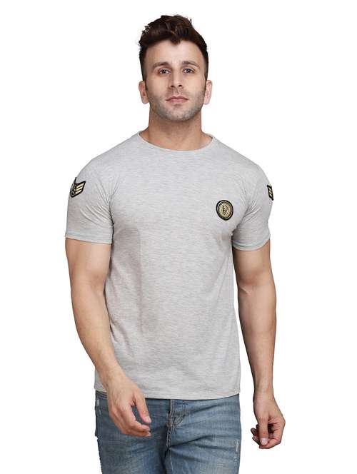 grey cotton regular t-shirt - 20448634 - Standard Image - 0
