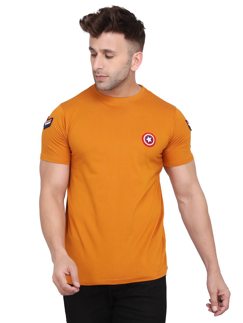 mustard cotton tshirt - 20448639 - Zoom Image - 0