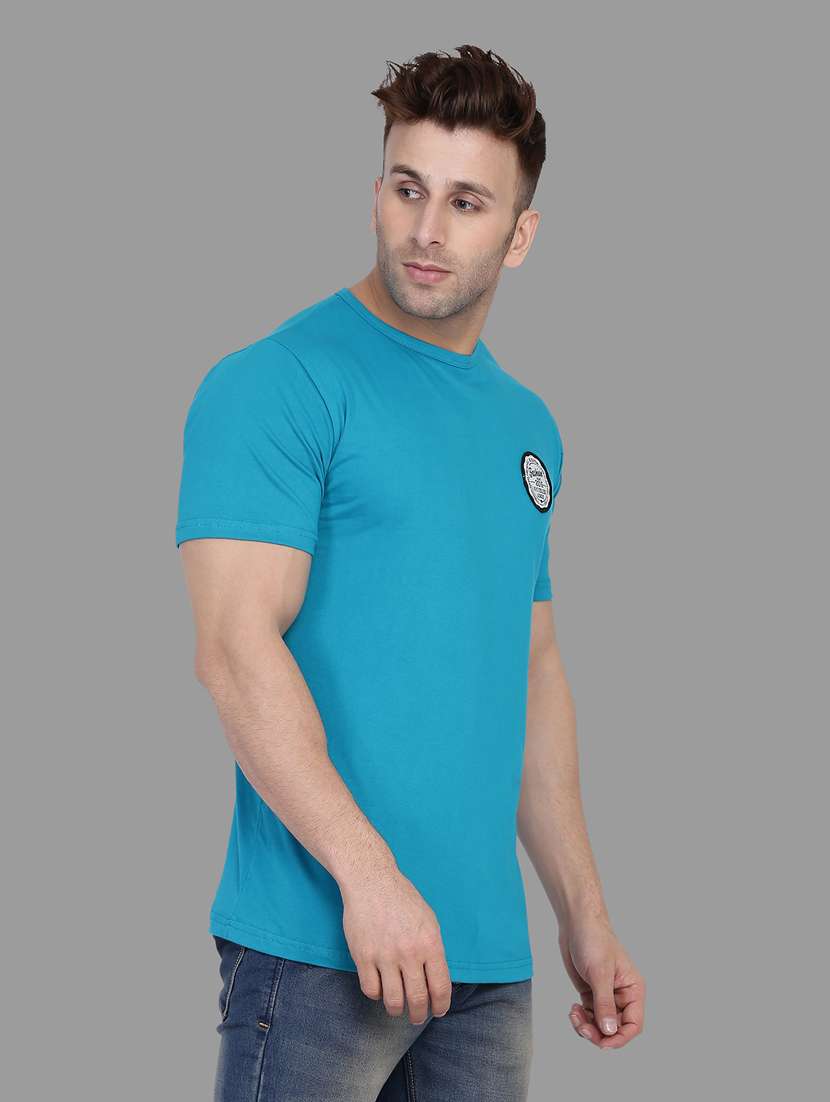 men round neck solid regular t-shirt - 20448646 -  Standard Image - 1