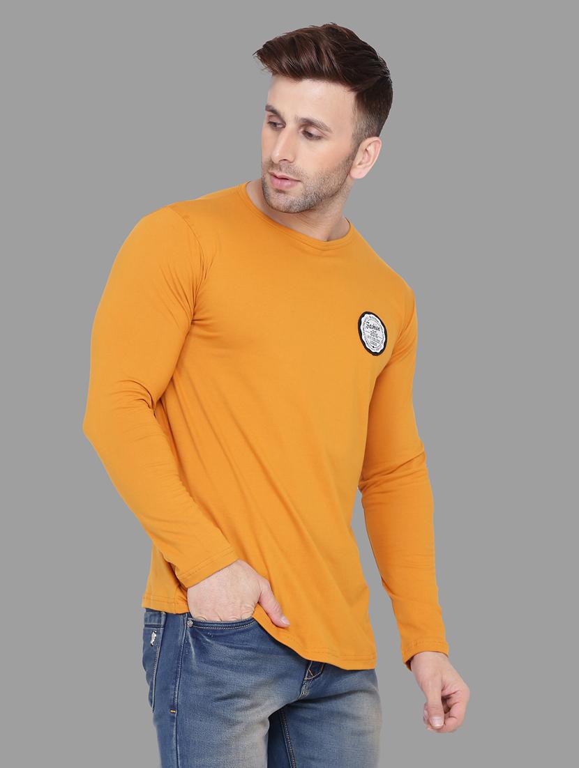 men long sleeved solid regular t-shirt - 20448649 - Standard Image - 1