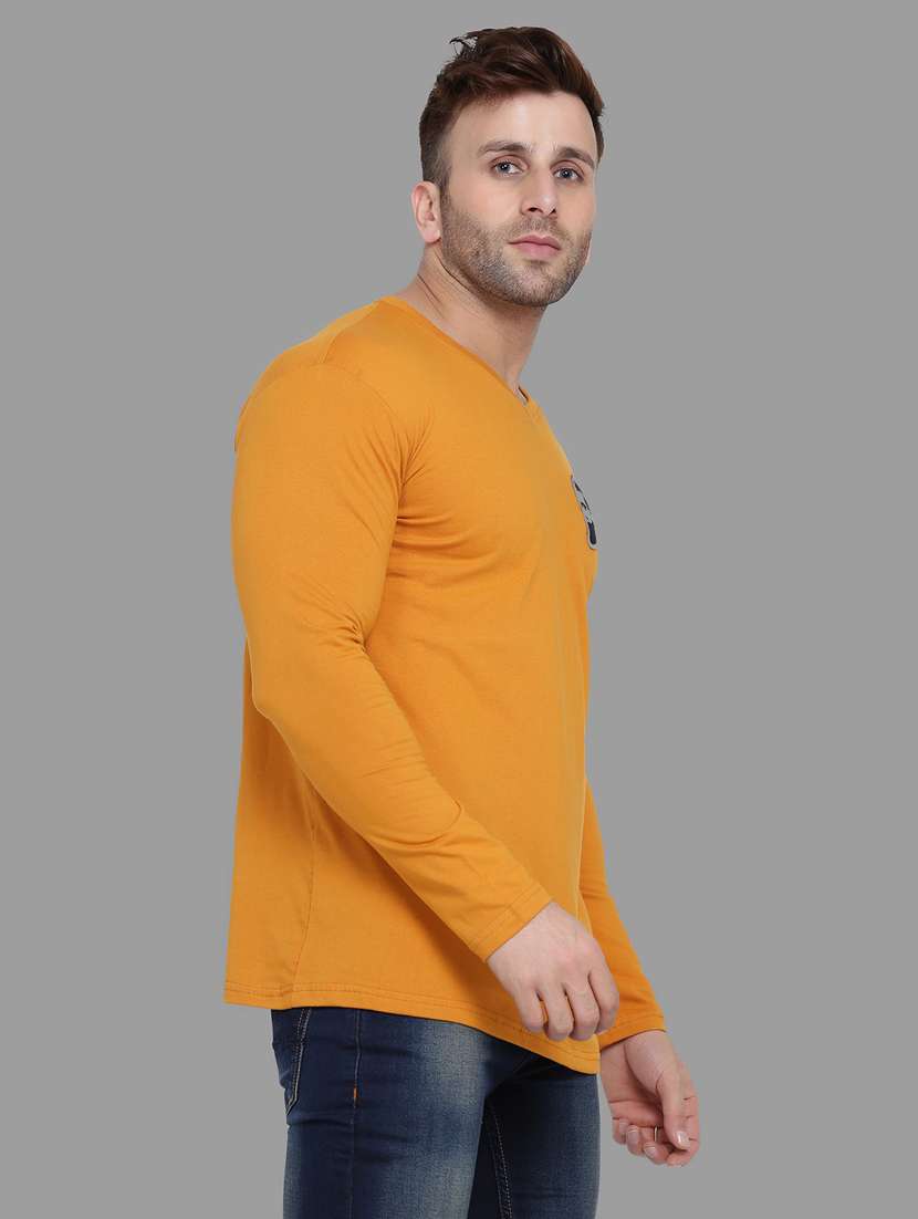 men long sleeved solid regular t-shirt - 20448654 -  Standard Image - 1