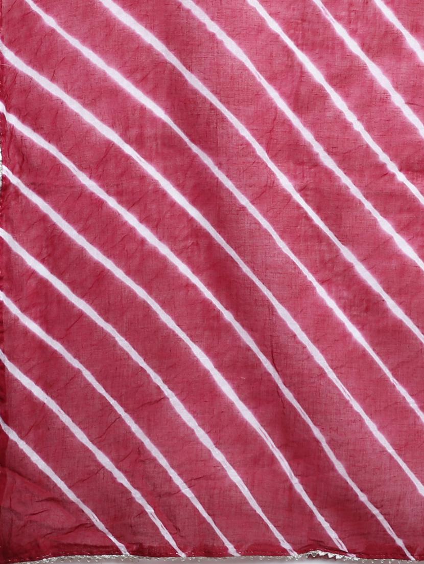 women maroon leheriya print dupatta - 20448795 - Standard Image - 4