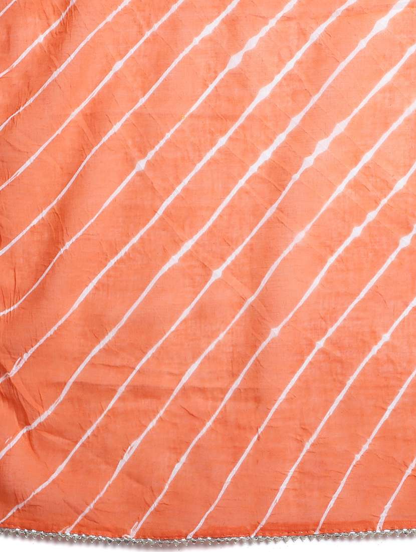women orange leheriya print dupatta - 20448797 -  Standard Image - 4