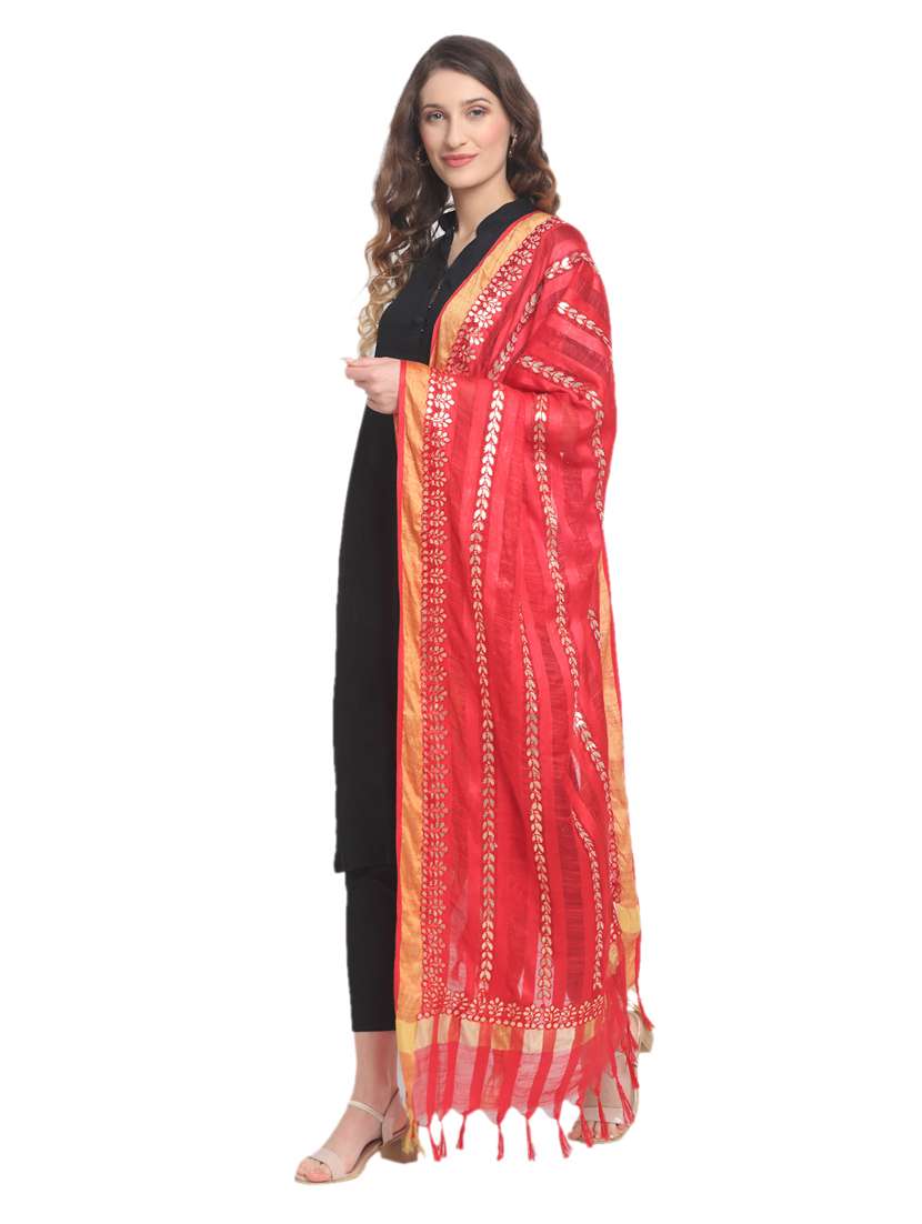 women red embroidered dupatta - 20448819 - Standard Image - 1