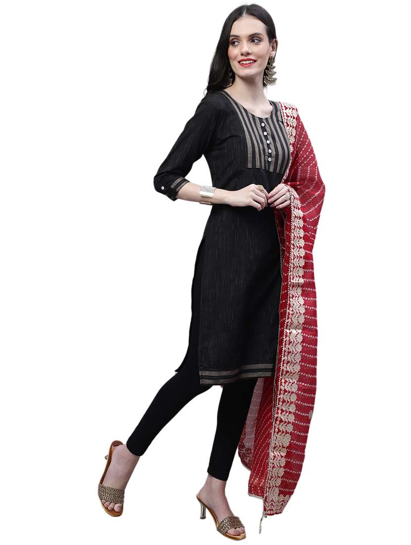 women maroon bandhani dupatta - 20448826 -  Standard Image - 1