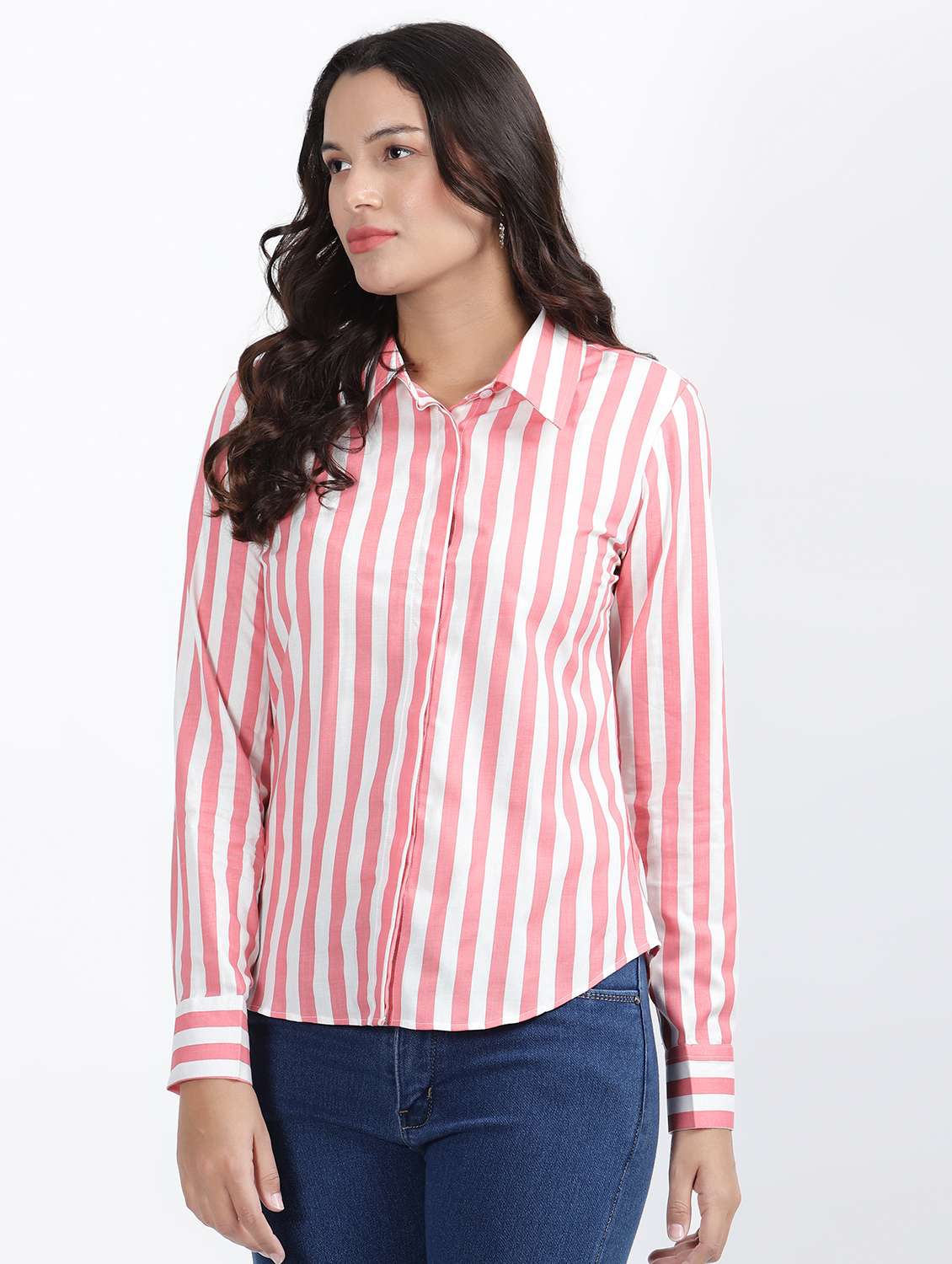women striped regular shirt - 20449083 -  Zoom Image - 0