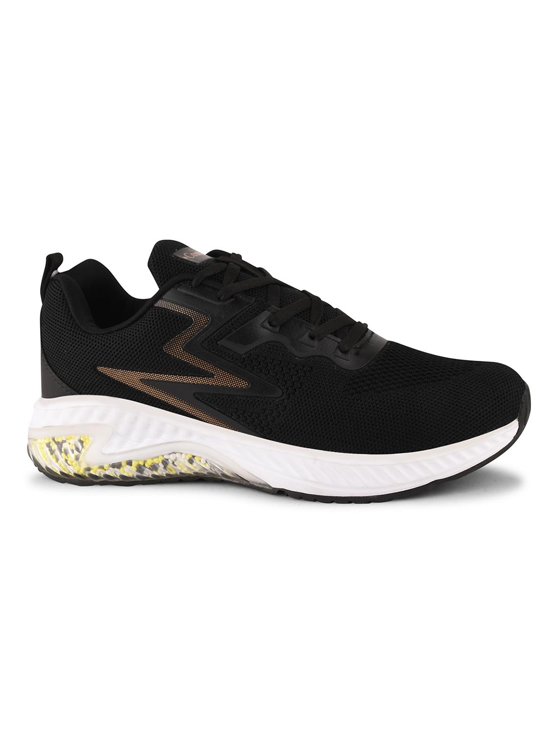 men solid black lace-up sport shoe - 20449213 - Standard Image - 1