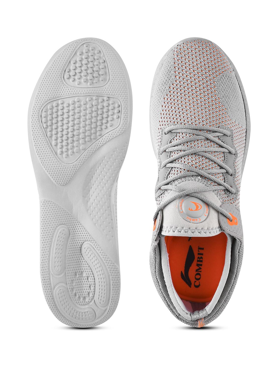 men self designed grey lace-up sport shoe - 20449221 - Standard Image - 4