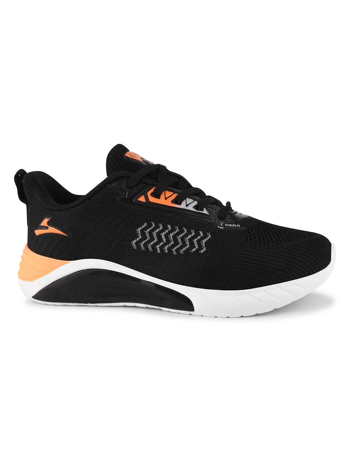 men self designed black lace-up sport shoe - 20449236 - Standard Image - 1