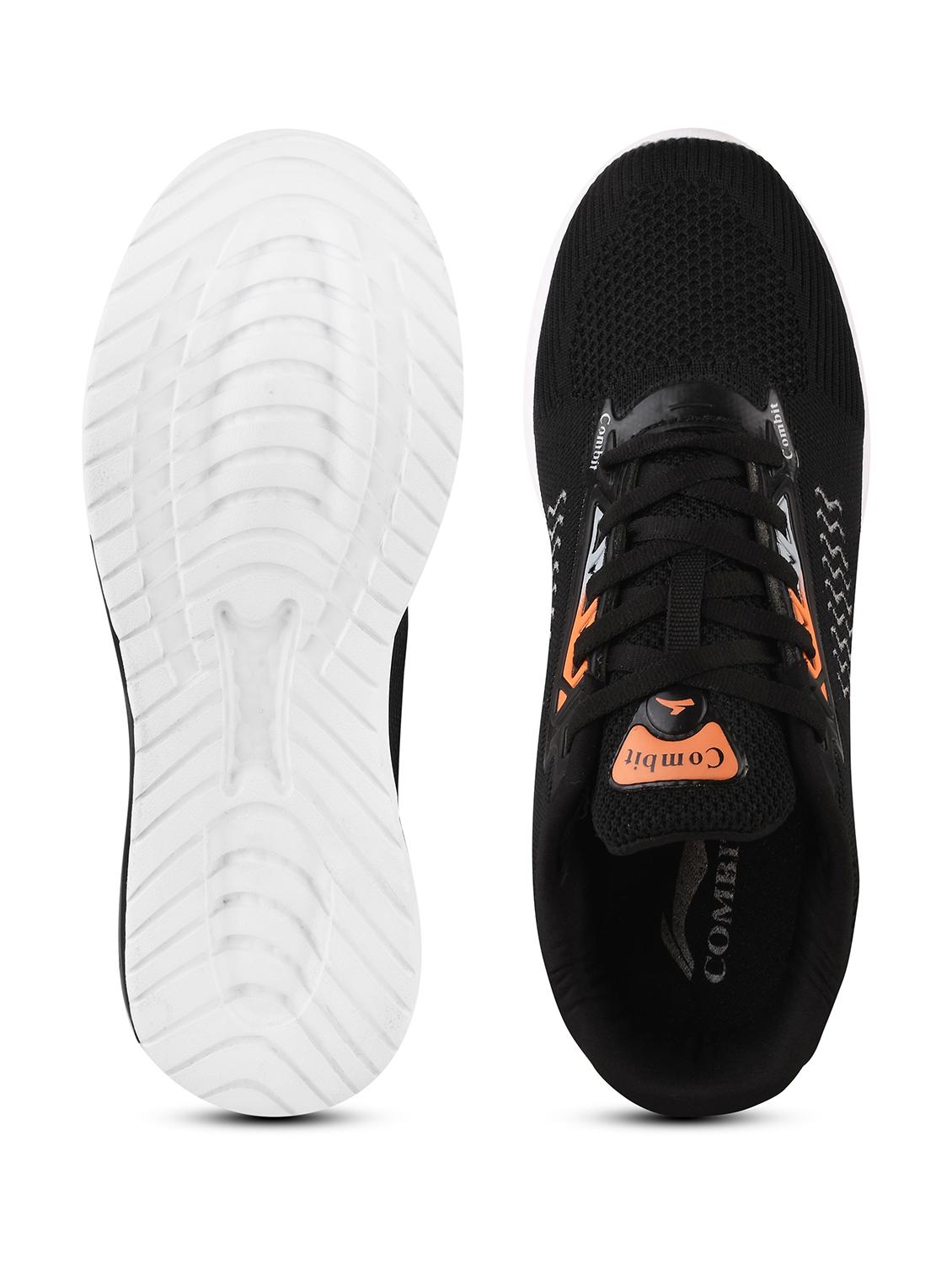 men self designed black lace-up sport shoe - 20449236 - Standard Image - 4