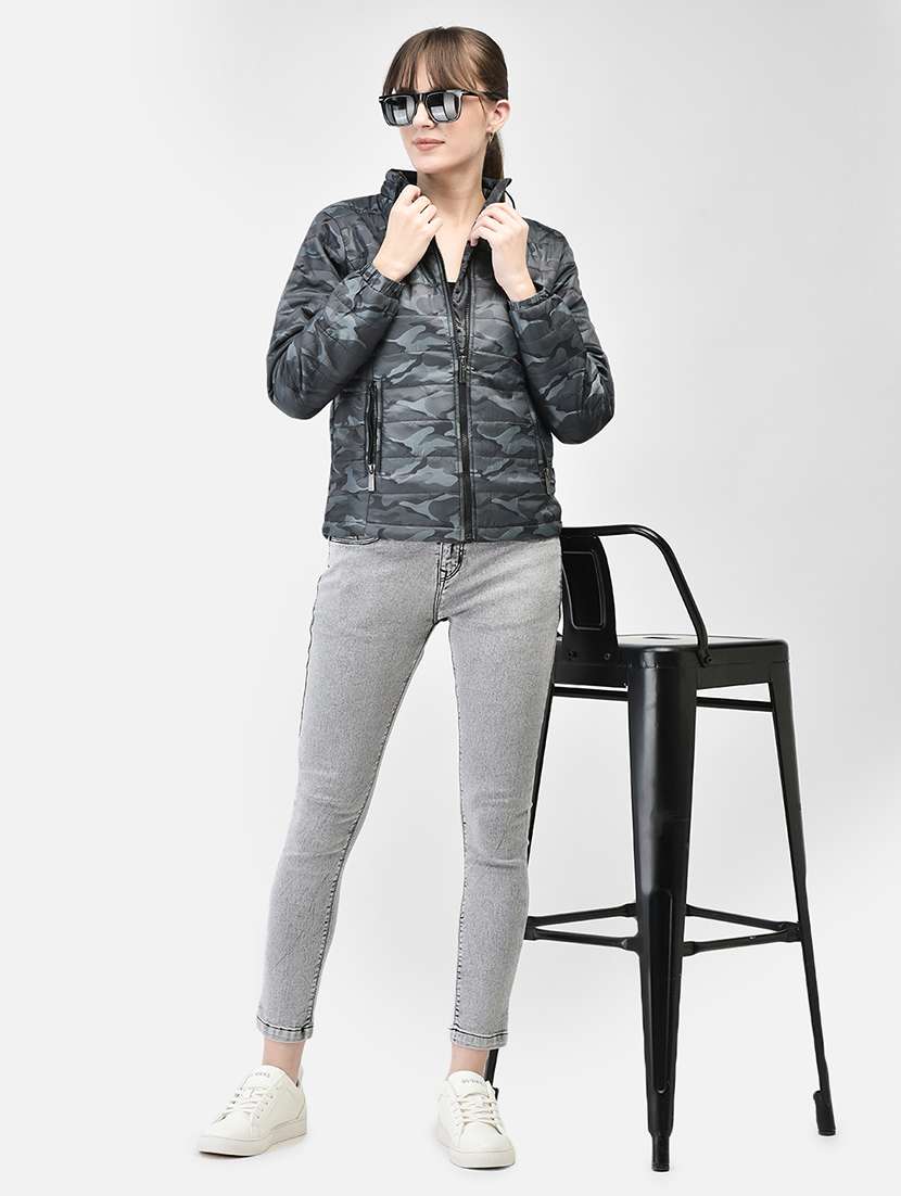 women solid long sleeve quilted jacket  - 20449370 -  Standard Image - 4