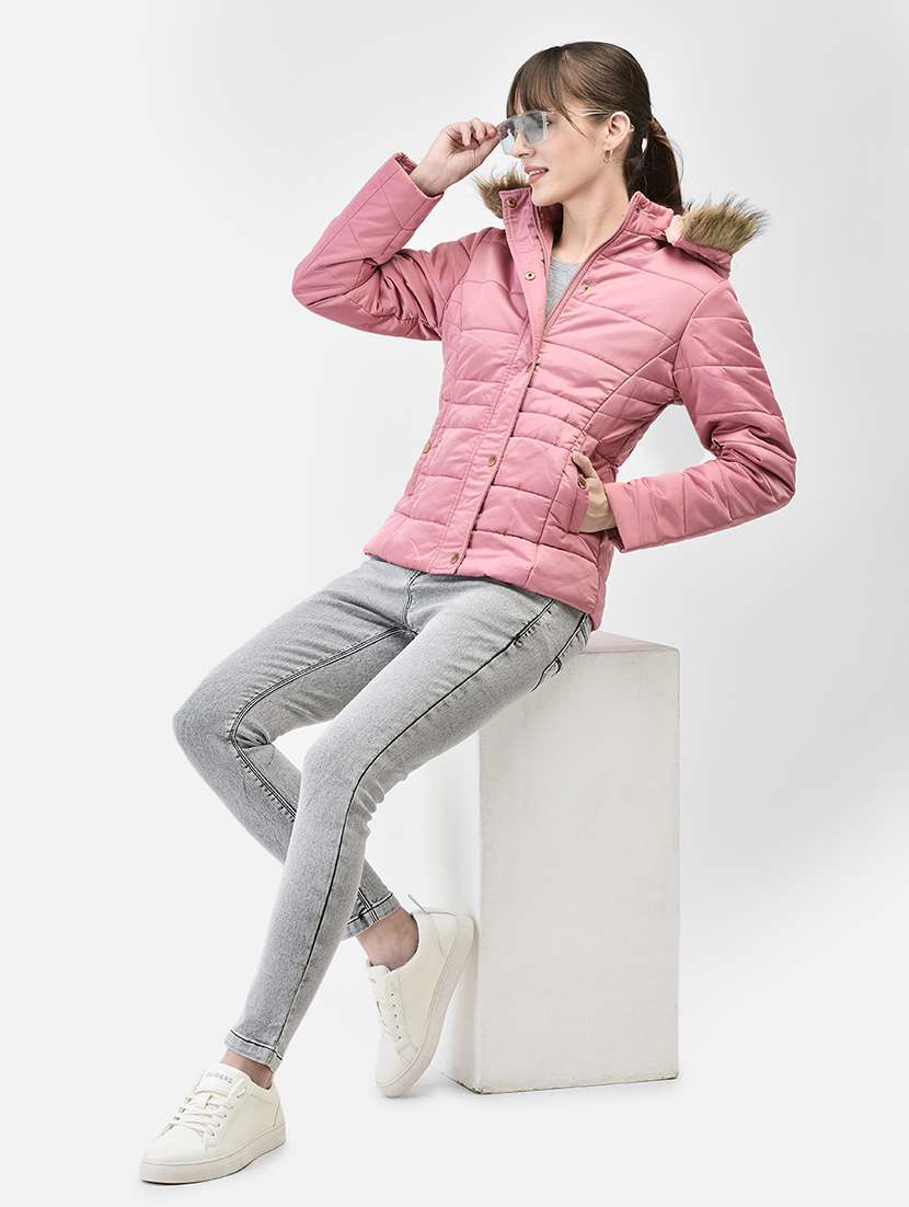 women solid long sleeve quilted jacket  - 20449379 -  Standard Image - 4