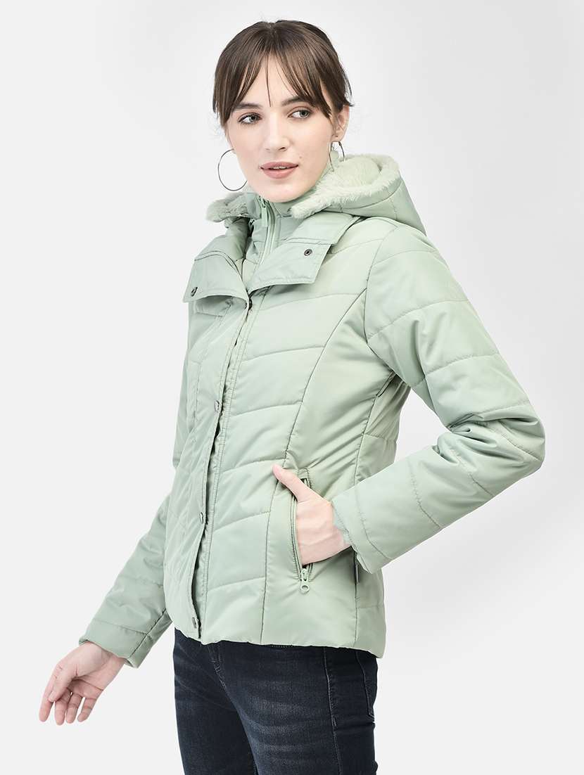 women neo mint polyester quilted & padded jacket - 20449386 - Standard Image - 1