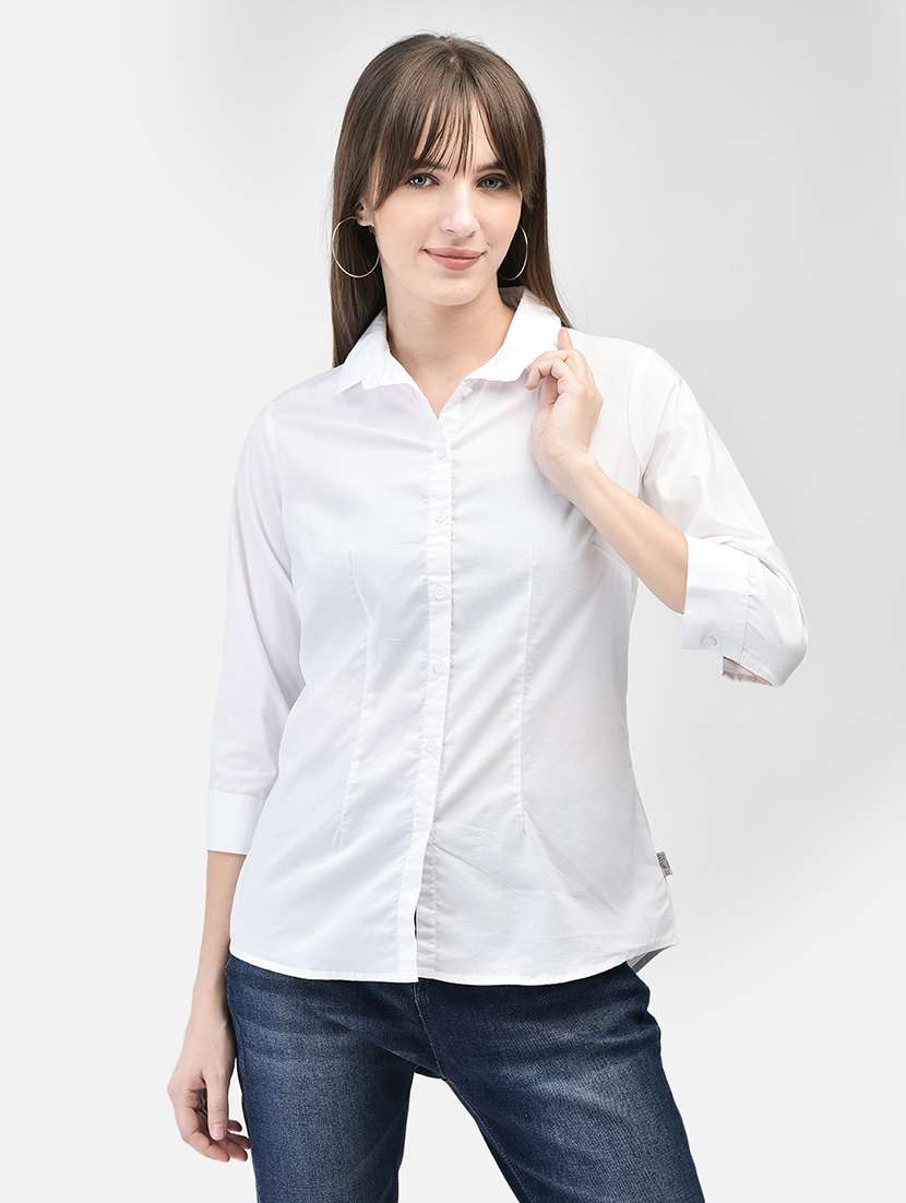 women solid color regular shirt - 20449408 - Zoom Image - 0