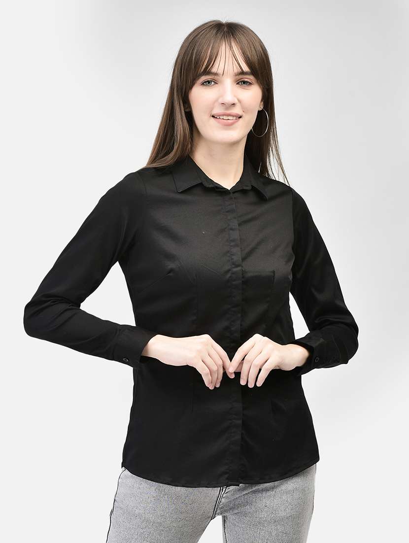 solid casual cotton shirt